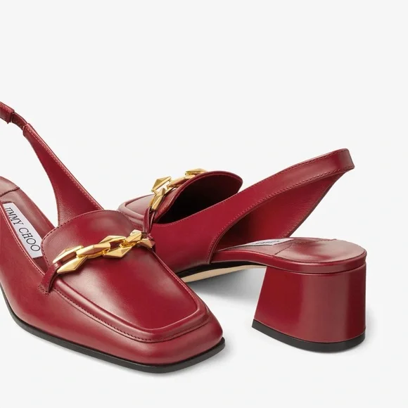 New Jimmy Choo Diamond Tilda 45 patent leather slingback pumps $925 41 - Picture 2 of 13